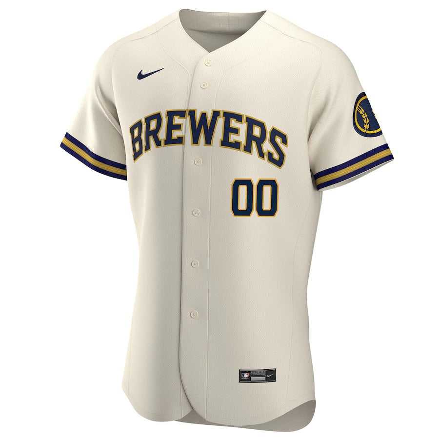 Men's Milwaukee Brewers Nike Cream Home Pick-A-Player Retired Roster Authentic Jersey