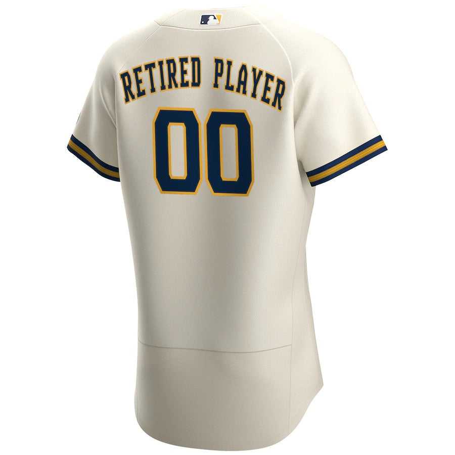 Men's Milwaukee Brewers Nike Cream Home Pick-A-Player Retired Roster Authentic Jersey