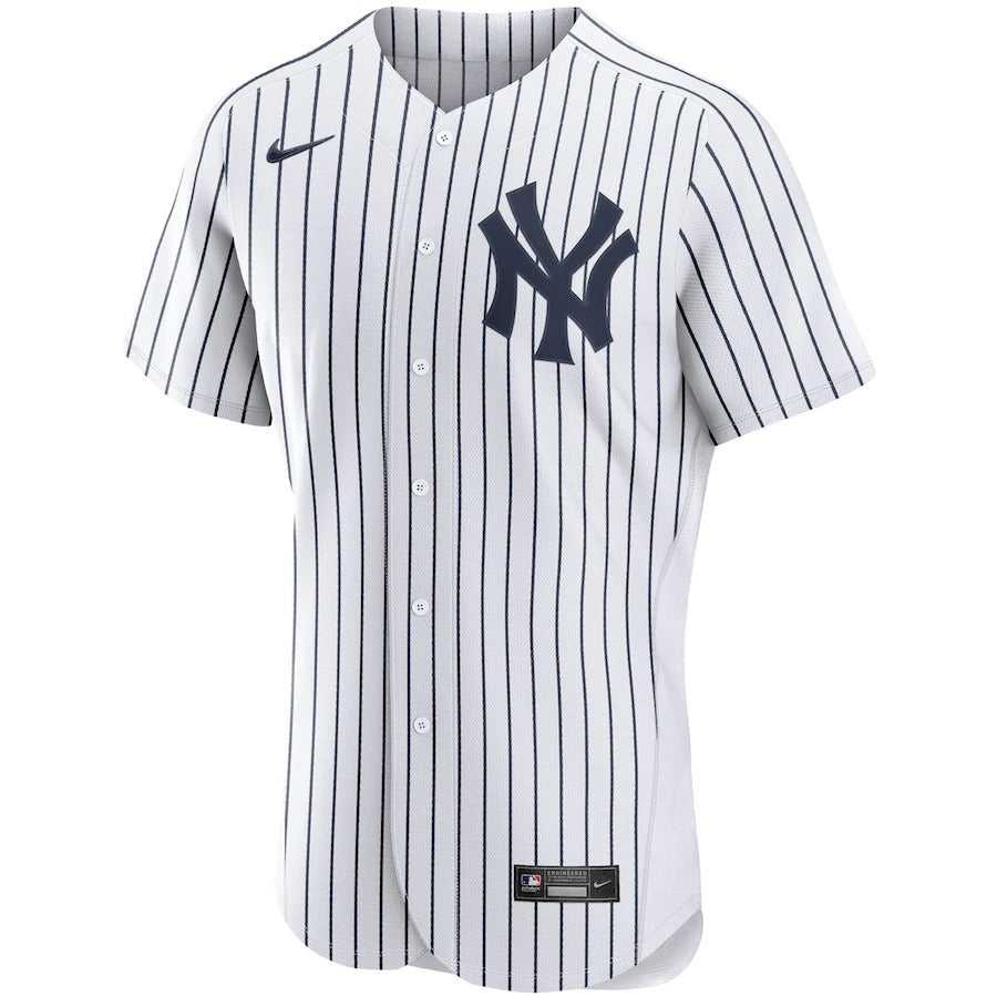Men's New York Yankees Derek Jeter Nike White/Navy Home Authentic Player Jersey