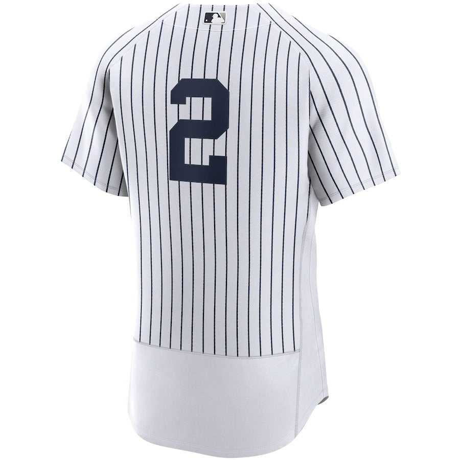 Men's New York Yankees Derek Jeter Nike White/Navy Home Authentic Player Jersey