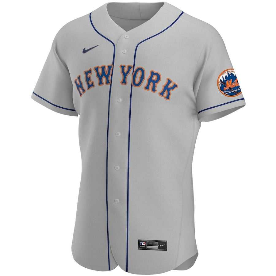 Men's New York Mets Nike Gray Road Authentic Team Jersey
