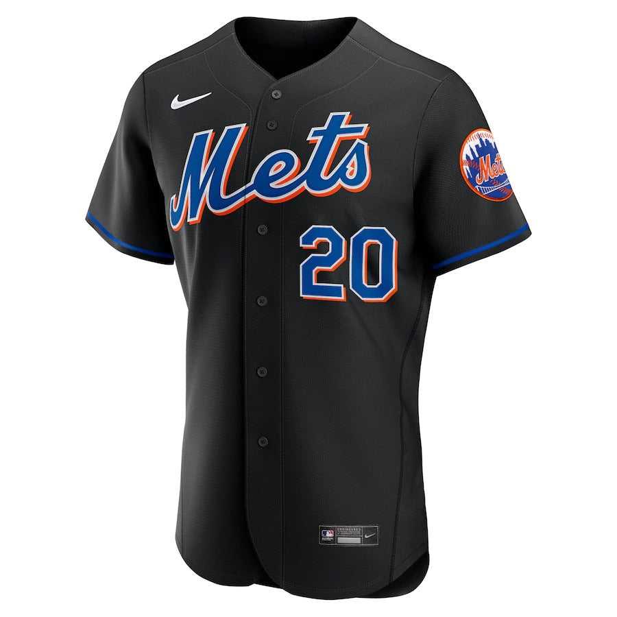 Men's New York Mets Pete Alonso Nike Black 2022 Alternate Authentic Player Jersey