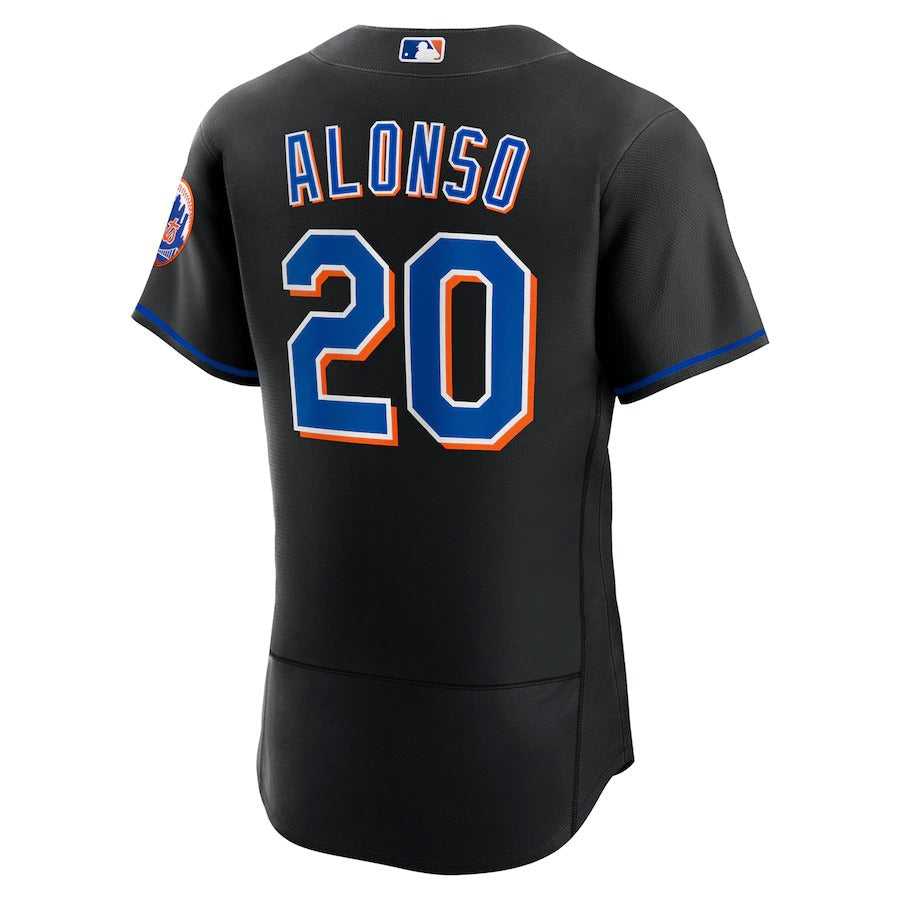 Men's New York Mets Pete Alonso Nike Black 2022 Alternate Authentic Player Jersey