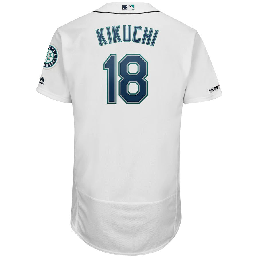 Yusei Kikuchi Seattle Mariners Majestic Flex Base Authentic Collection Player Jersey - White