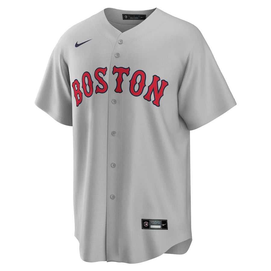 Men's Boston Red Sox Andrew Benintendi Nike Gray Road Replica Player Name Jersey
