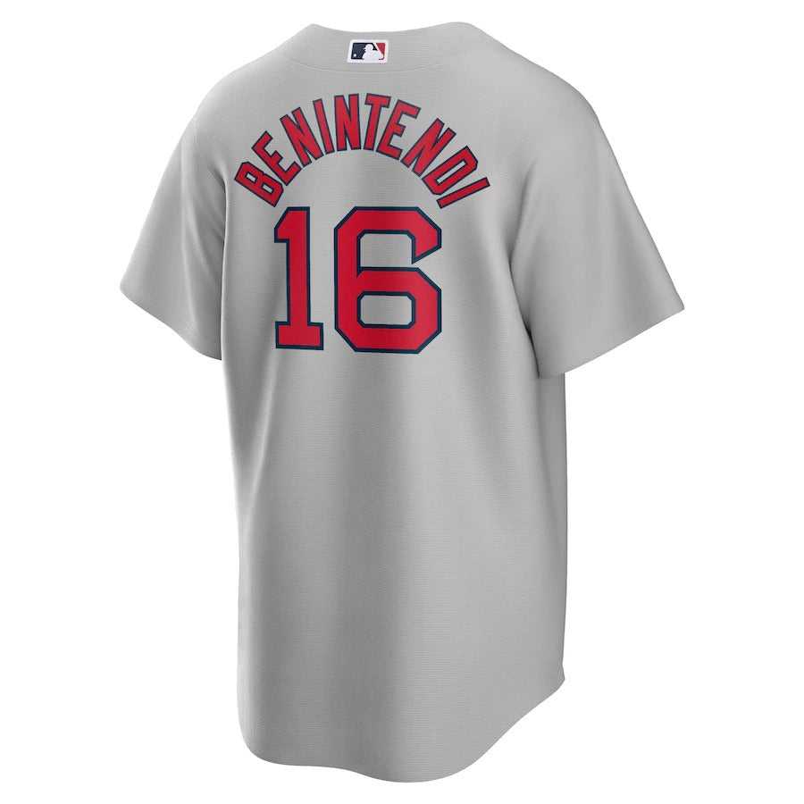 Men's Boston Red Sox Andrew Benintendi Nike Gray Road Replica Player Name Jersey