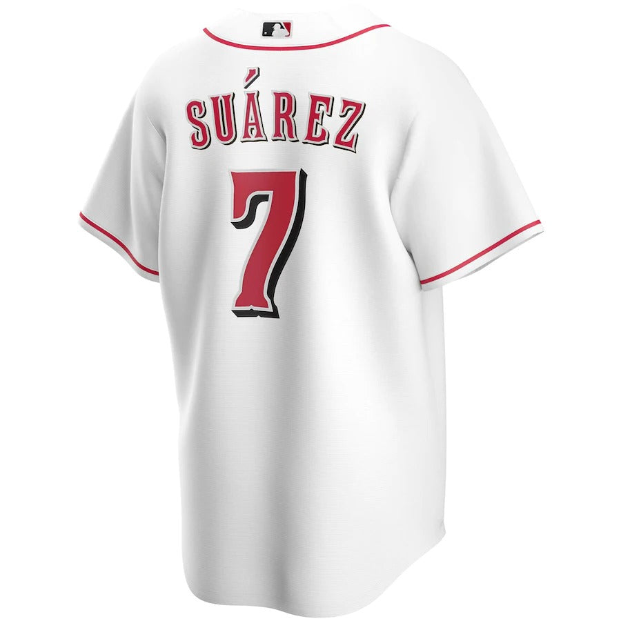 Men's Cincinnati Reds Eugenio Suarez Nike White Home Replica Player Name Jersey