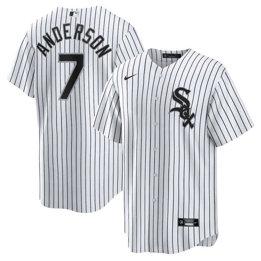 Men's Chicago White Sox Tim Anderson Nike White/Black Home Replica Player Jersey