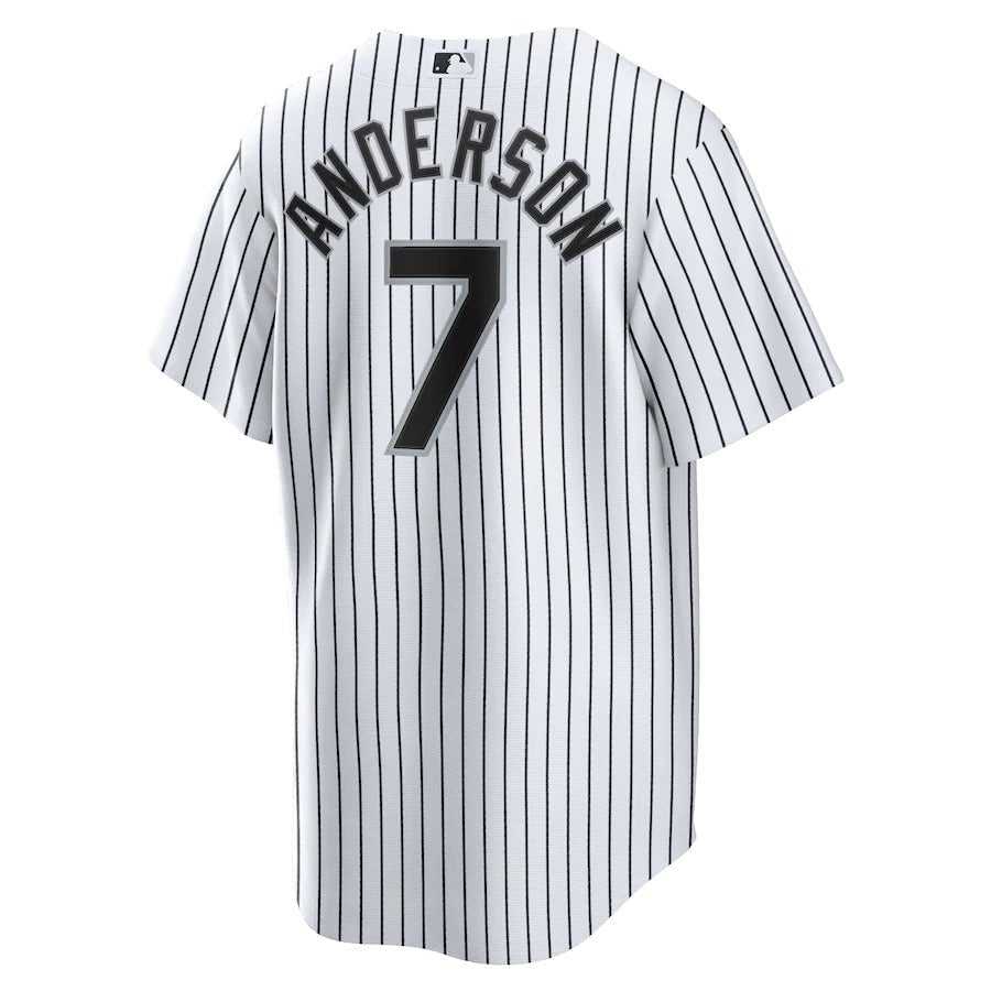 Men's Chicago White Sox Tim Anderson Nike White/Black Home Replica Player Jersey