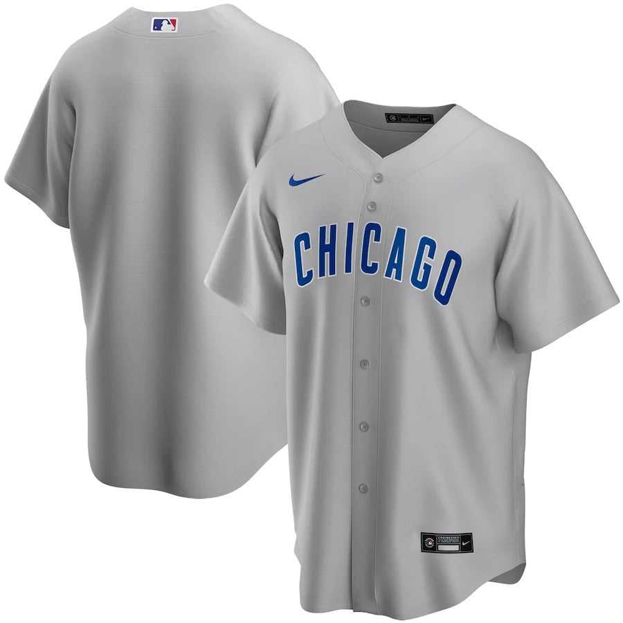 Men's Chicago Cubs Nike Gray Road Replica Team Jersey
