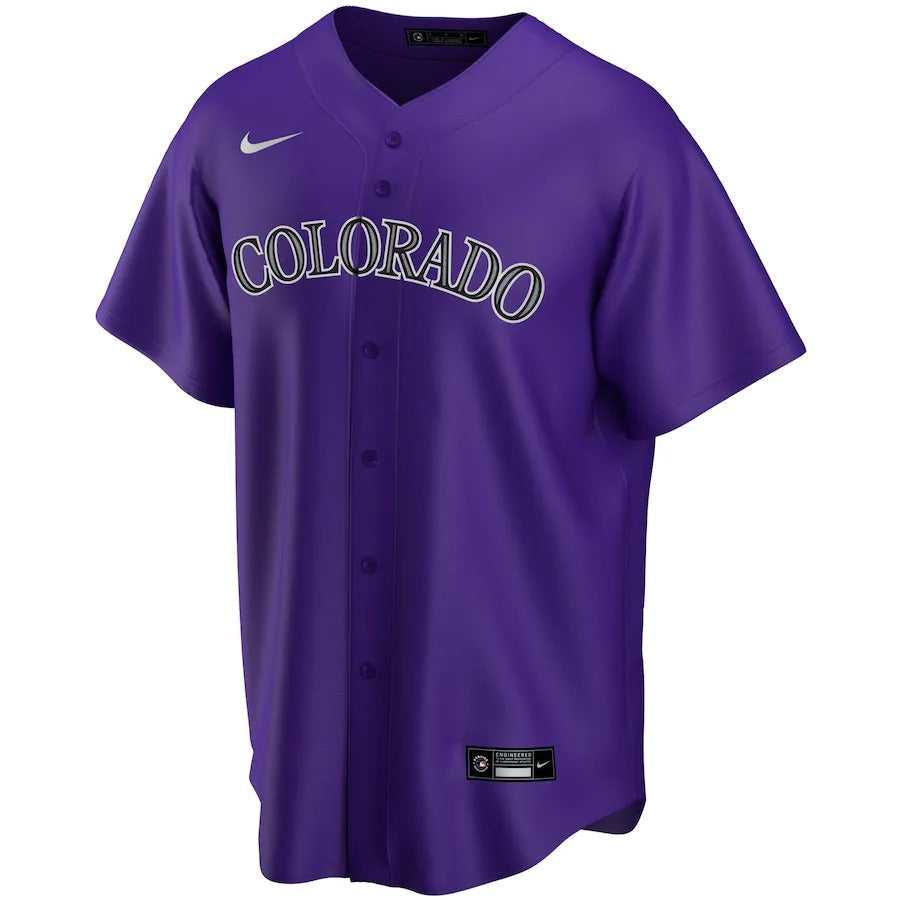 Men's Colorado Rockies Charlie Blackmon Nike Purple Alternate Replica Player Name Jersey