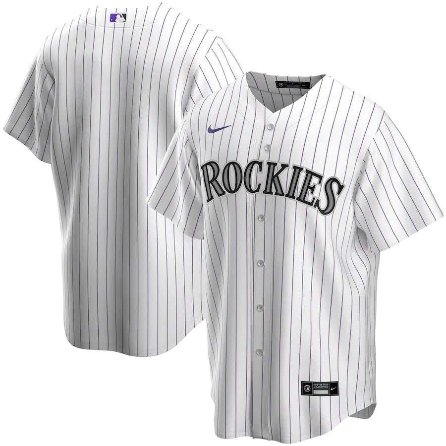 Men's Colorado Rockies Nike White Home Replica Team Jersey