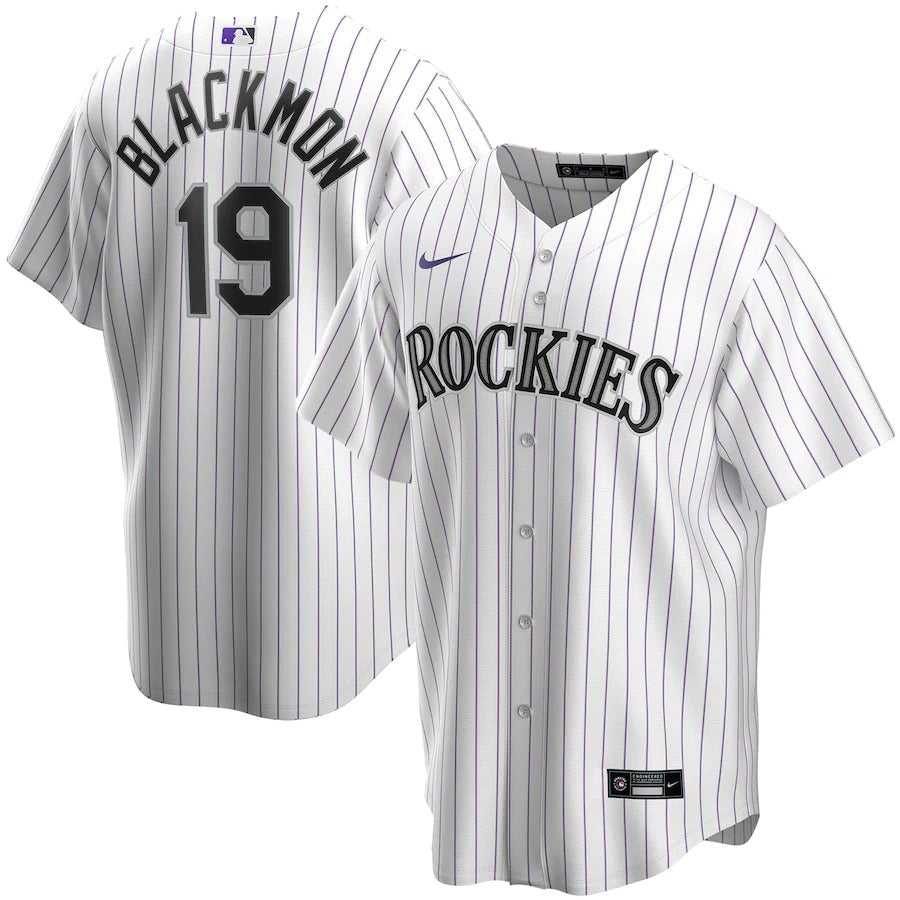 Men's Colorado Rockies Charlie Blackmon Nike White Home Replica Player Name Jersey