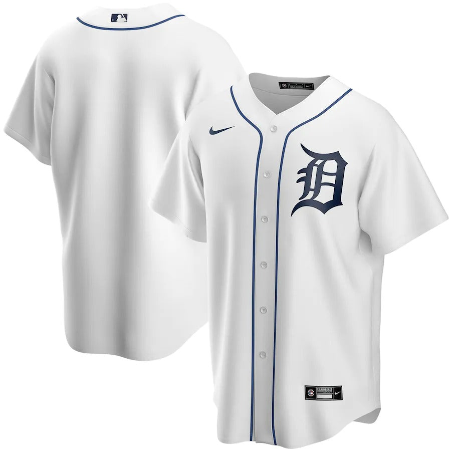 Men's Detroit Tigers Nike White Home Replica Team Jersey
