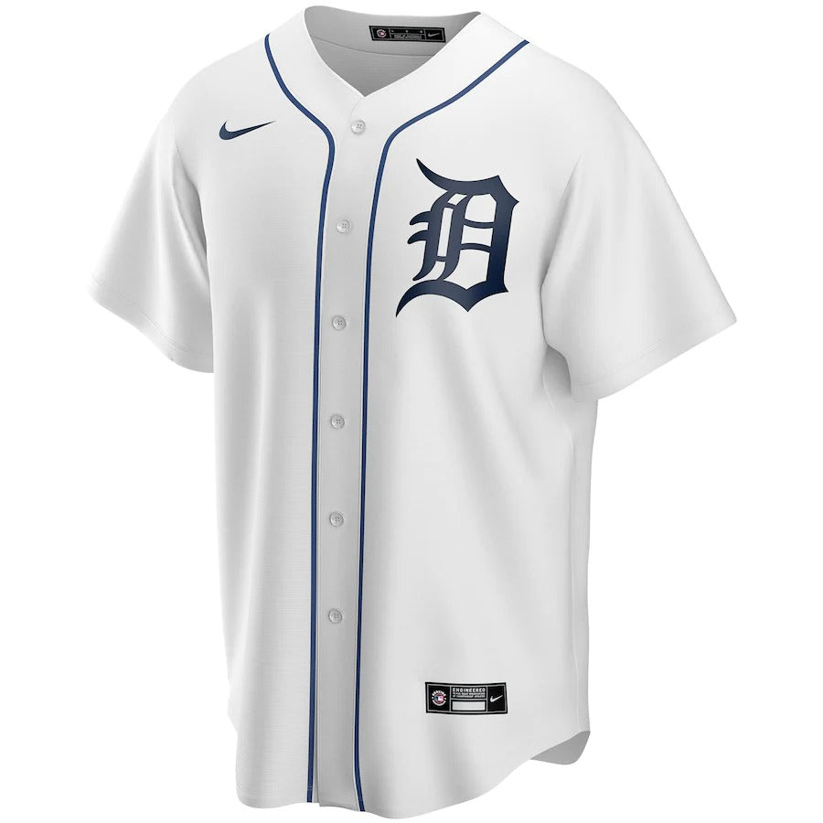 Men's Detroit Tigers Nike White Home Pick-A-Player Retired Roster Custom Replica Jersey