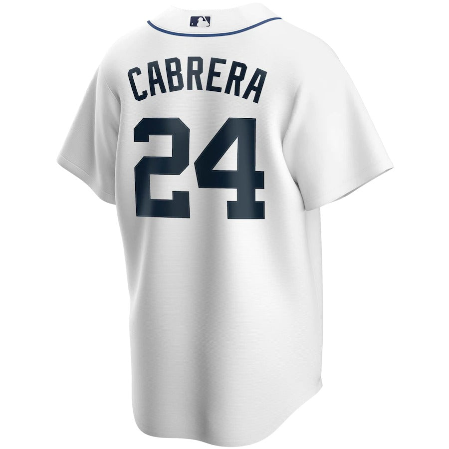 Men's Detroit Tigers Miguel Cabrera Nike White Home Replica Player Name Jersey