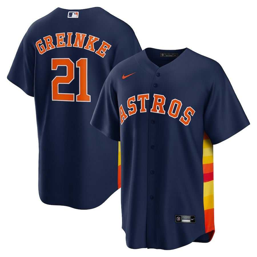 Men's Houston Astros Zack Greinke Nike Navy Alternate Replica Player Jersey