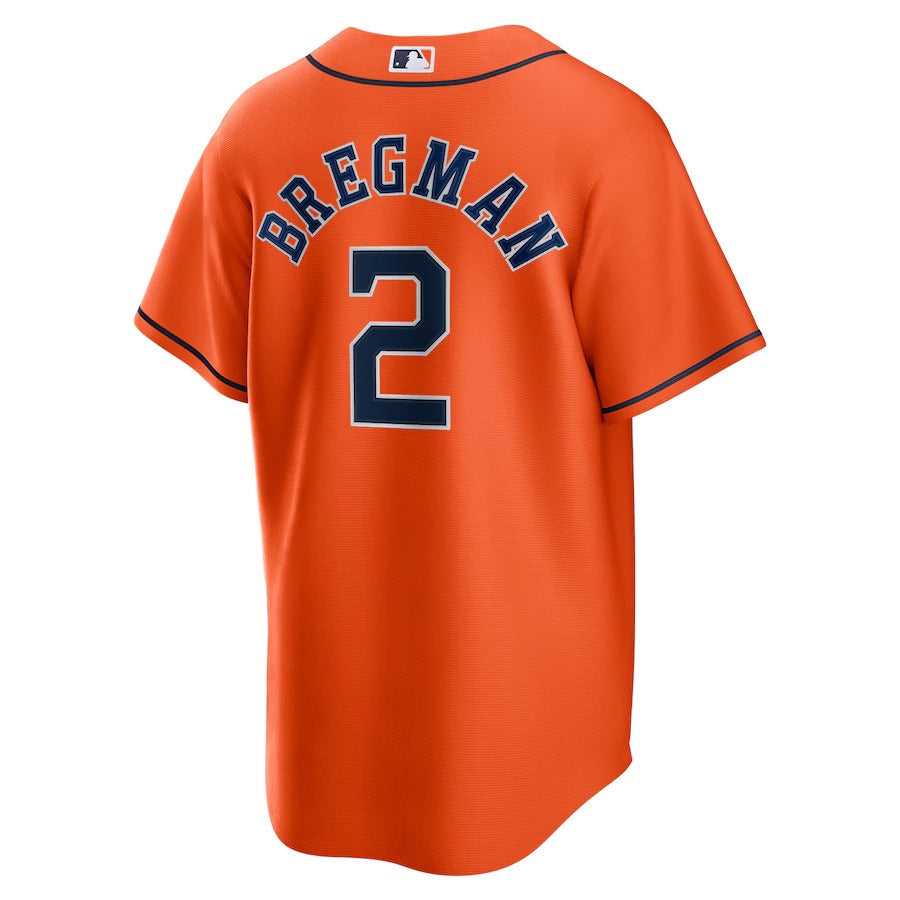 Men's Houston Astros Alex Bregman Nike Orange Alternate Replica Player Name Jersey