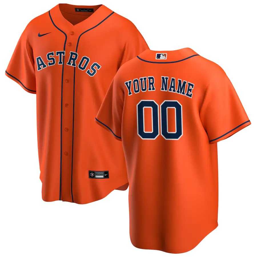Men's Houston Astros Nike Orange Alternate Replica Custom Jersey