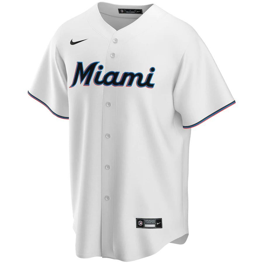 Men's Miami Marlins Nike White Home Replica Team Jersey