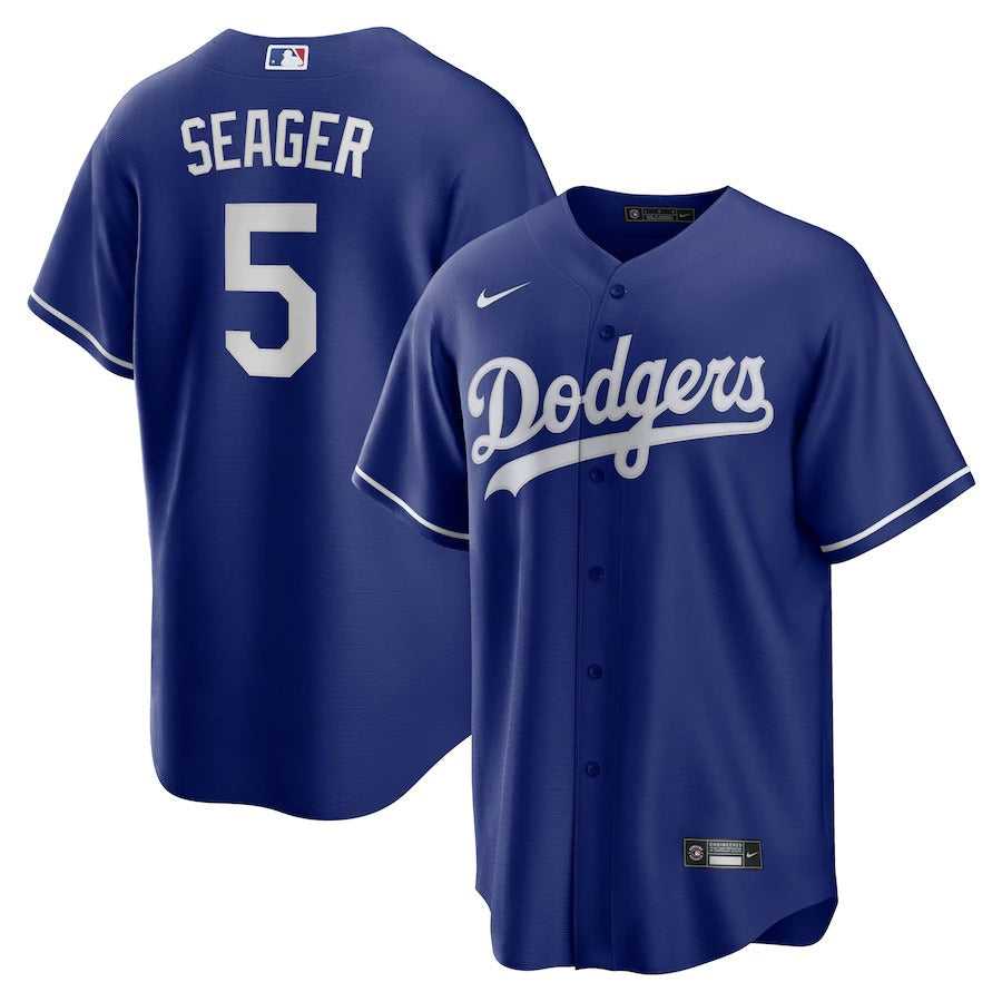 Men's Los Angeles Dodgers Corey Seager Nike Royal Alternate Replica Player Name Jersey