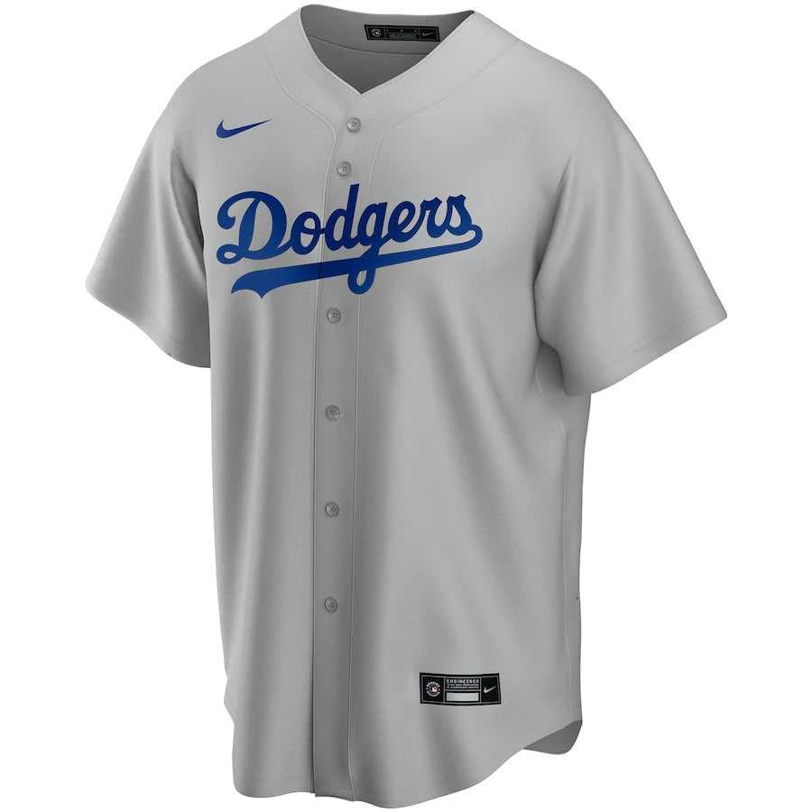 Men's Los Angeles Dodgers Nike Gray Alternate Replica Custom Jersey
