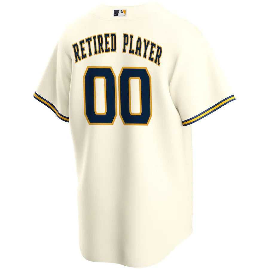 Men's Milwaukee Brewers Nike Cream Home Pick-A-Player Retired Roster Replica Jersey