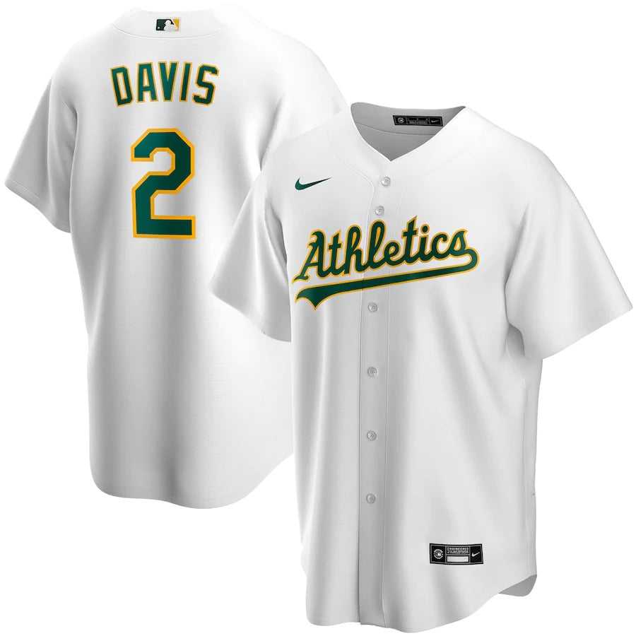 Men's Oakland Athletics Khris Davis Nike White Home Replica Player Name Jersey