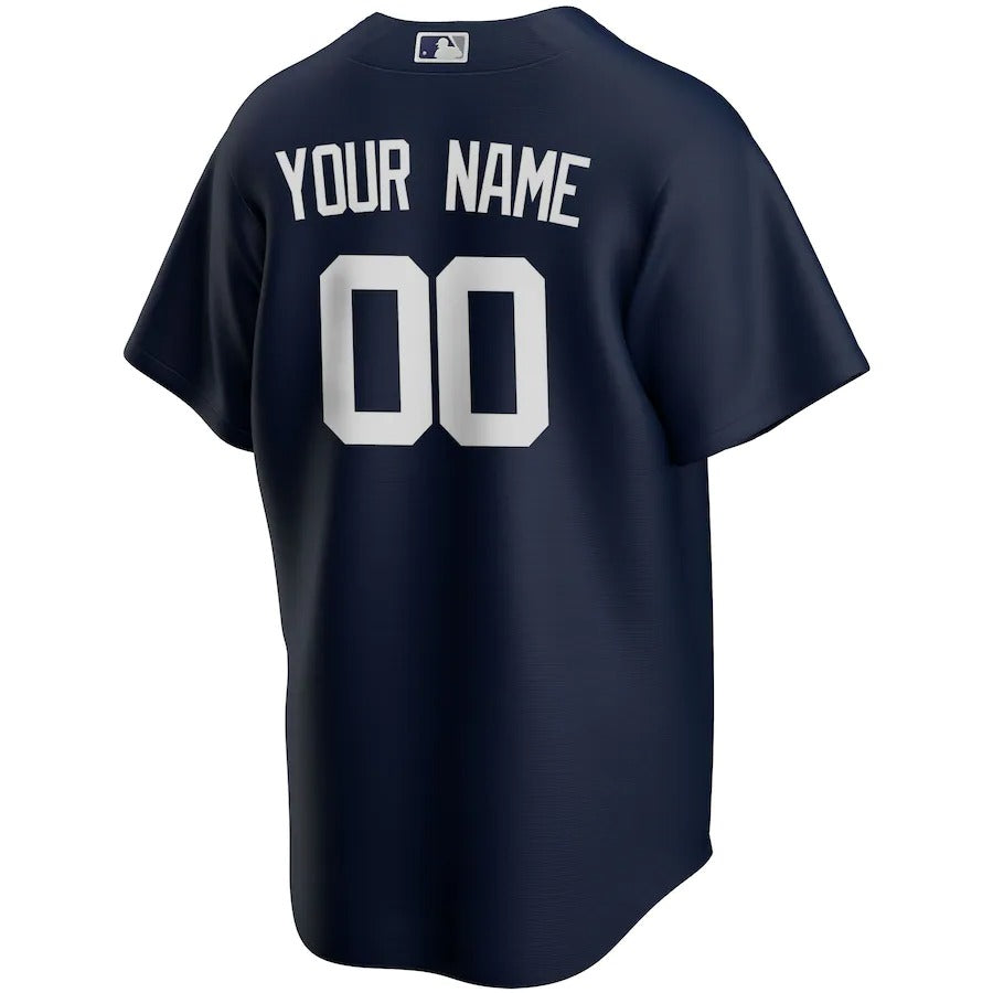 Men's New York Yankees Nike Navy Alternate Replica Custom Jersey