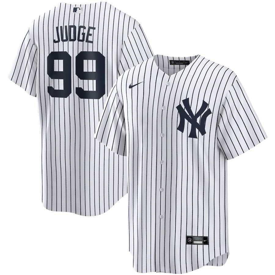 Men's New York Yankees Aaron Judge Nike White Home Replica Player Name Jersey