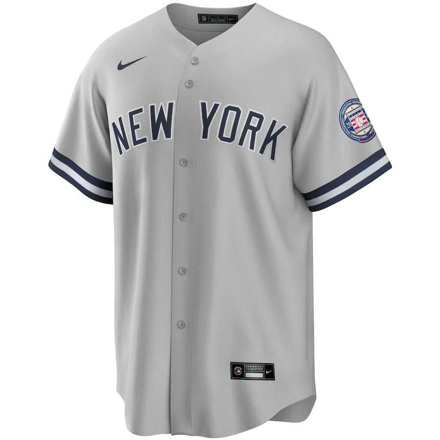 Men's New York Yankees Derek Jeter Nike Gray 2020 Hall of Fame Induction Replica Jersey