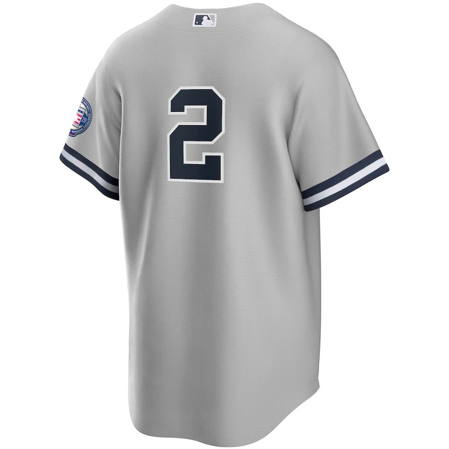 Men's New York Yankees Derek Jeter Nike Gray 2020 Hall of Fame Induction Replica Jersey