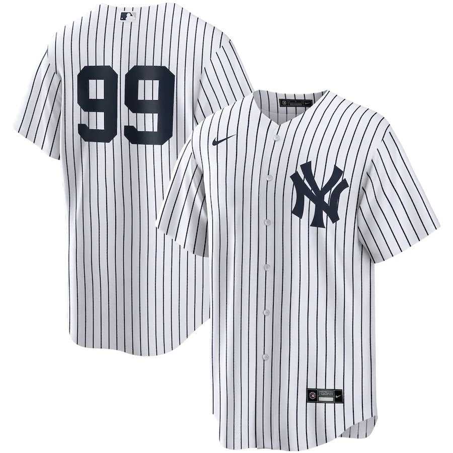 Men's New York Yankees Aaron Judge Nike White Home Replica Player Name Jersey