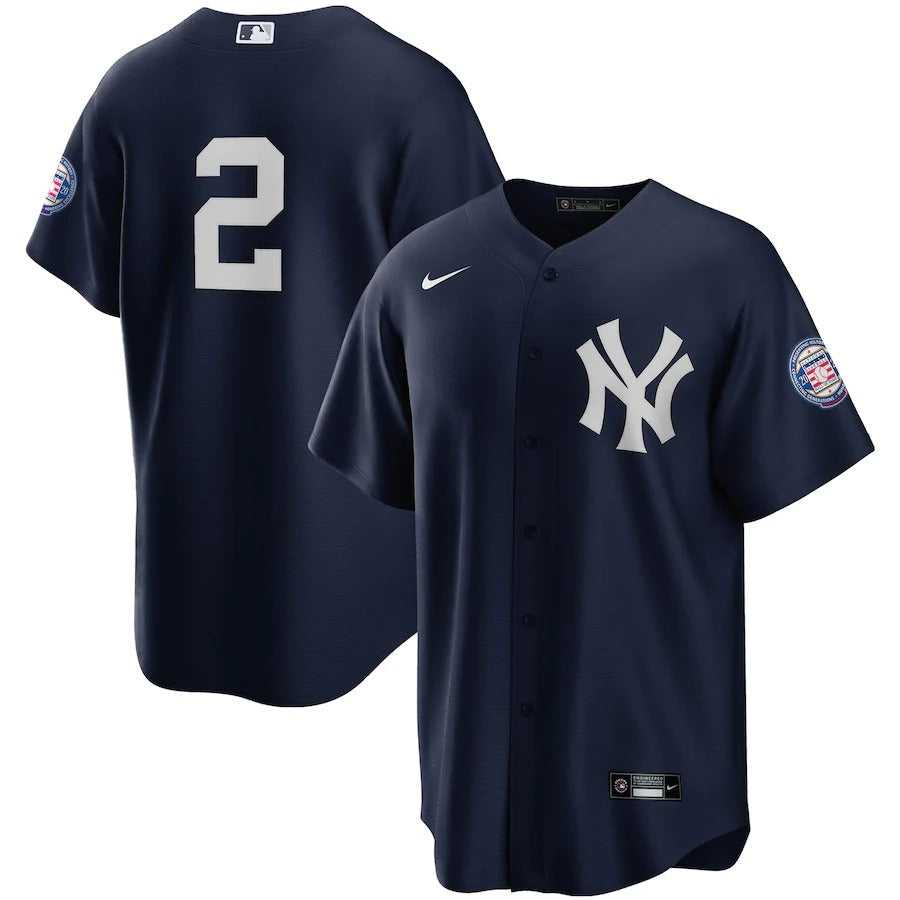 Men's New York Yankees Derek Jeter Nike Navy 2020 Hall of Fame Induction Alternate Replica Player Jersey