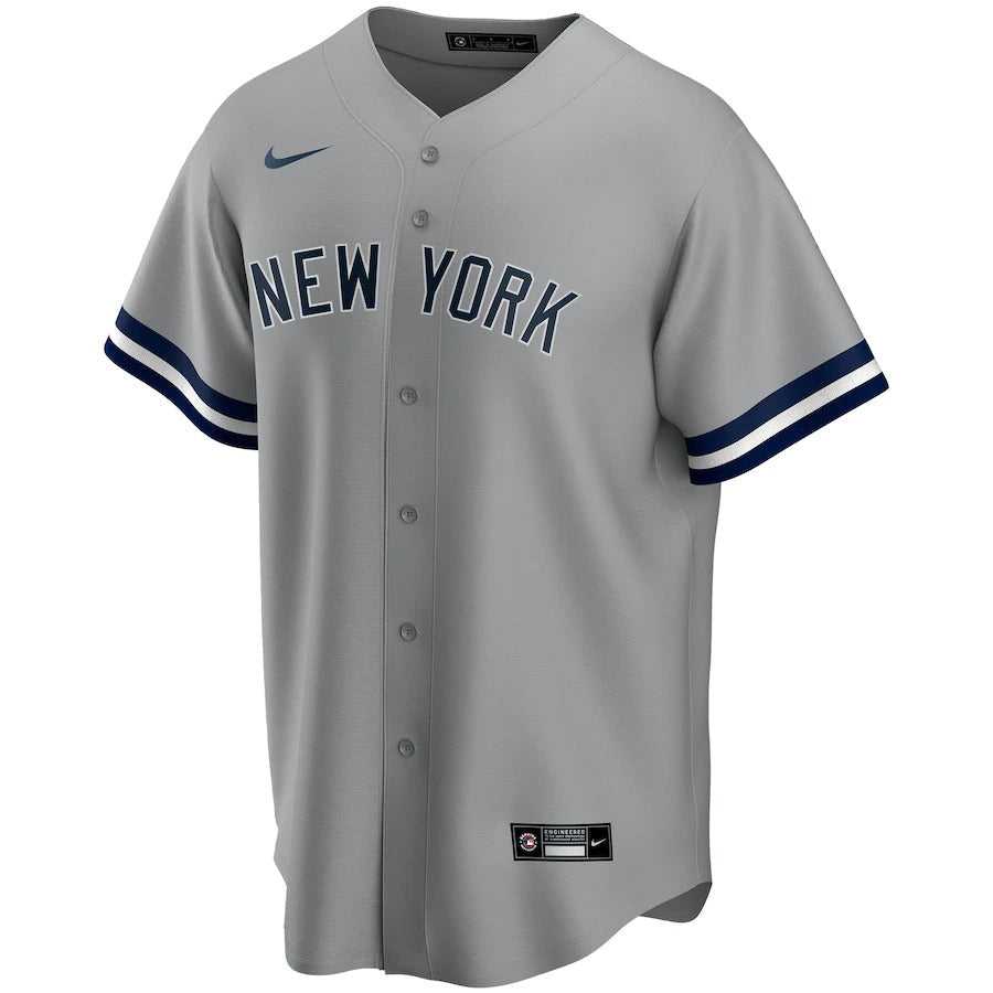 Men's New York Yankees Nike Gray Road Replica Custom Jersey