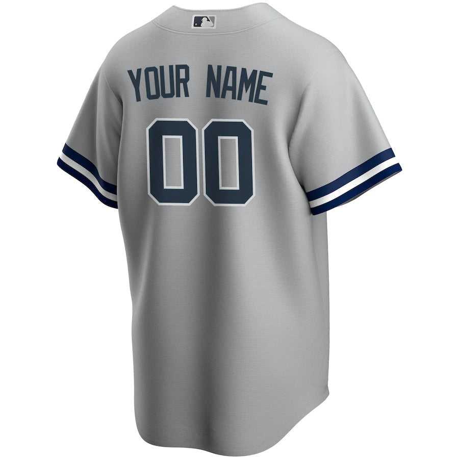 Men's New York Yankees Nike Gray Road Replica Custom Jersey