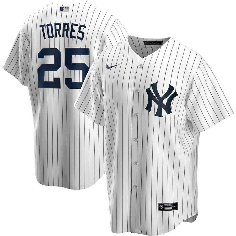 Men's New York Yankees Gleyber Torres Nike White Home Replica Player Name Jersey