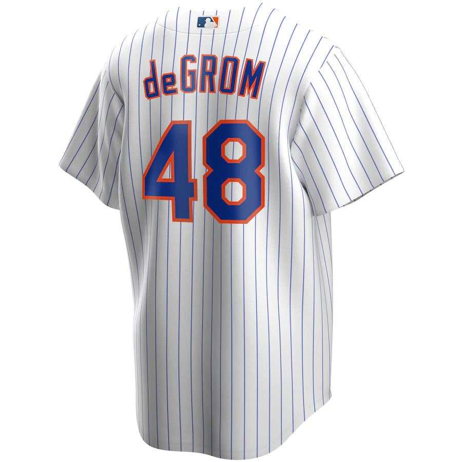 Men's New York Mets Jacob deGrom Nike White Home Replica Player Name Jersey