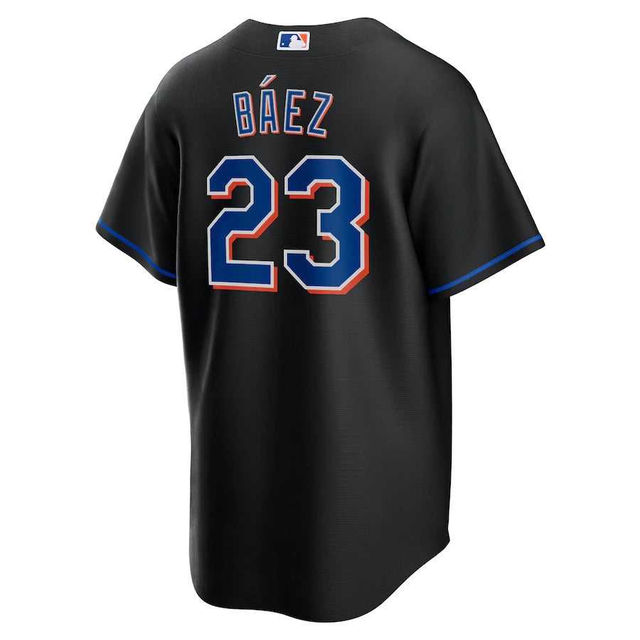 Men's New York Mets Javier Báez Nike Black 2022 Alternate Replica Player Jersey