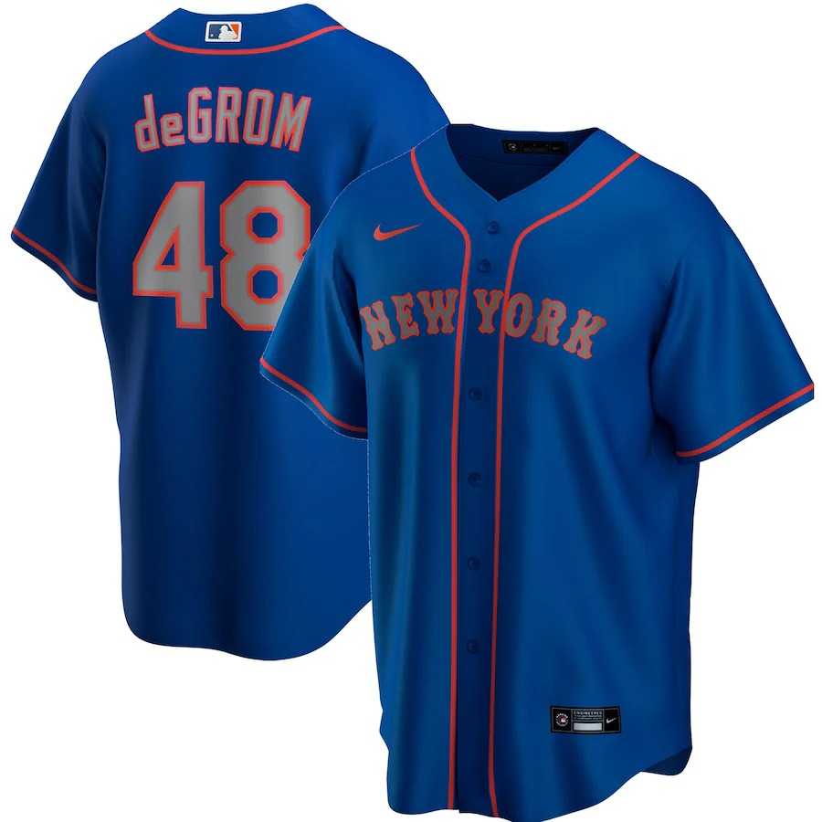 Men's New York Mets Jacob deGrom Nike Royal Alternate Replica Player Name Jersey