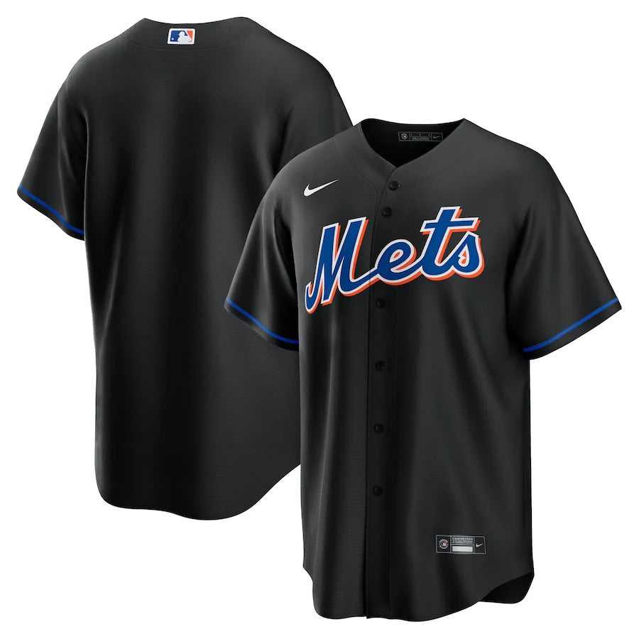 Men's New York Mets Nike Black 2022 Alternate Replica Team Jersey