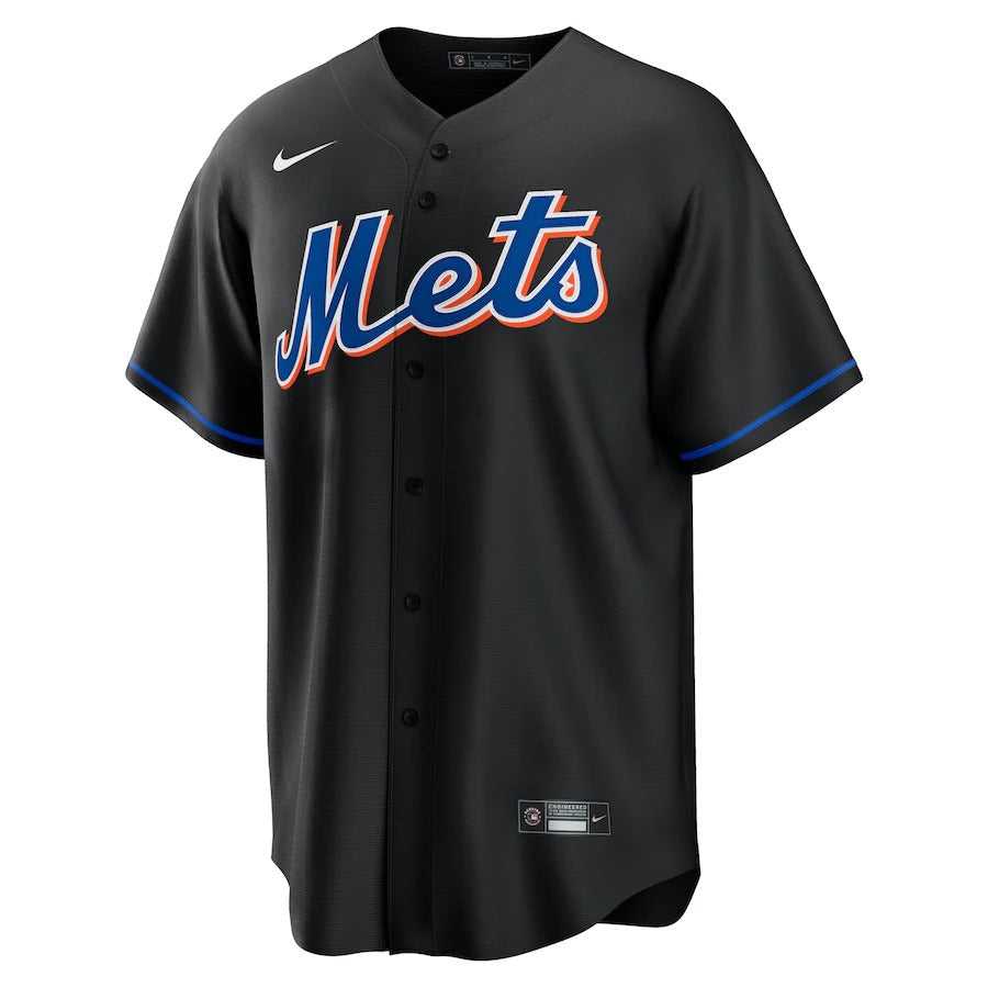 Men's New York Mets Nike Black 2022 Alternate Replica Team Jersey