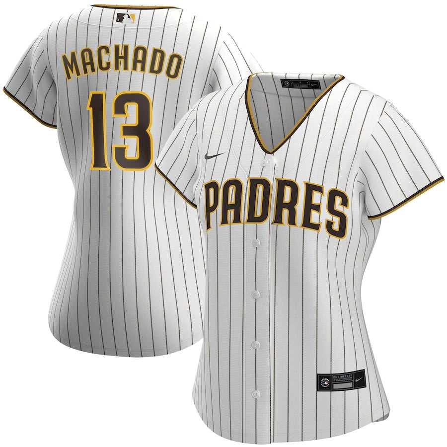 Women's San Diego Padres Manny Machado Nike White/Brown Home Replica Player Jersey