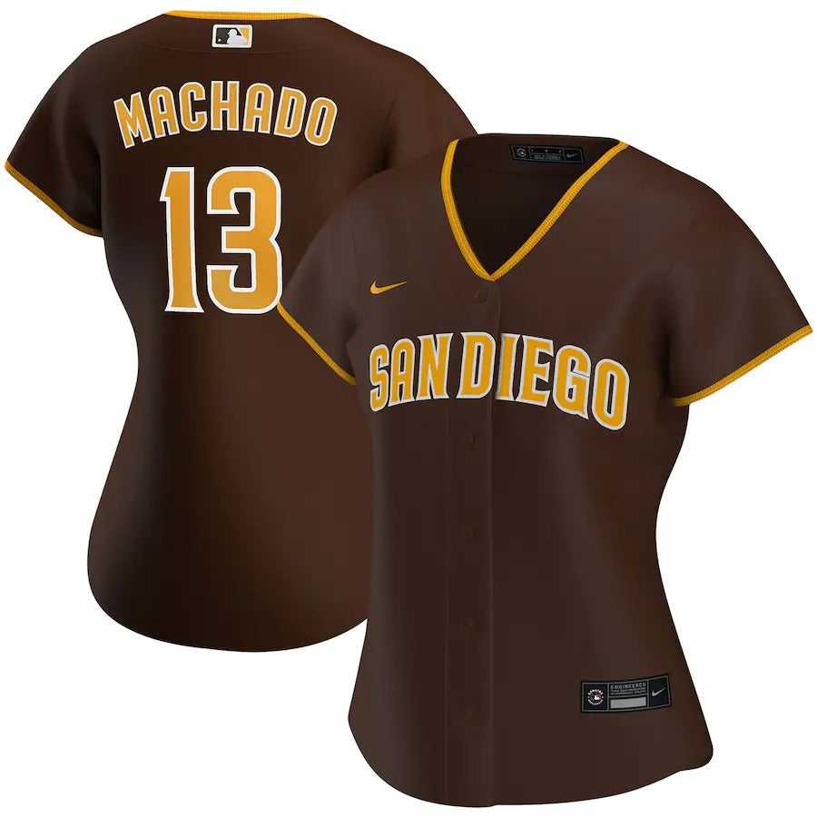 Women's San Diego Padres Manny Machado Nike Brown Road Replica Player Jersey