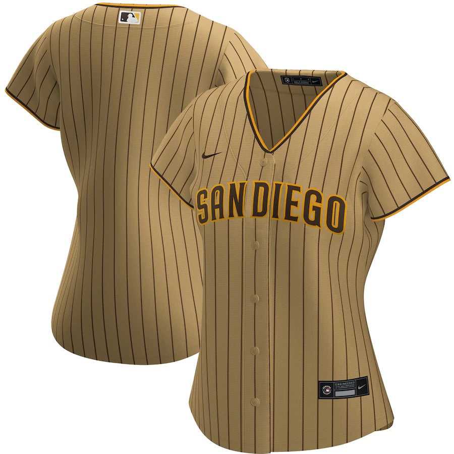 Women's San Diego Padres Nike Tan Alternate Replica Team Jersey