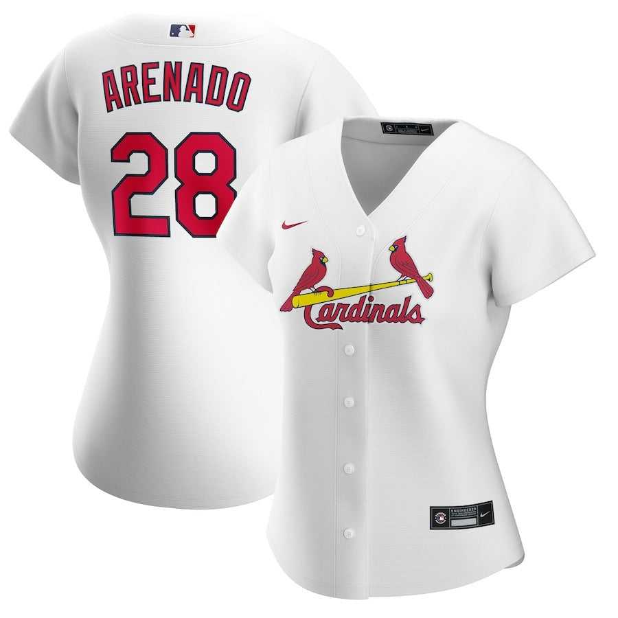 Women's St. Louis Cardinals Nolan Arenado Nike White Home Official Replica Player Jersey