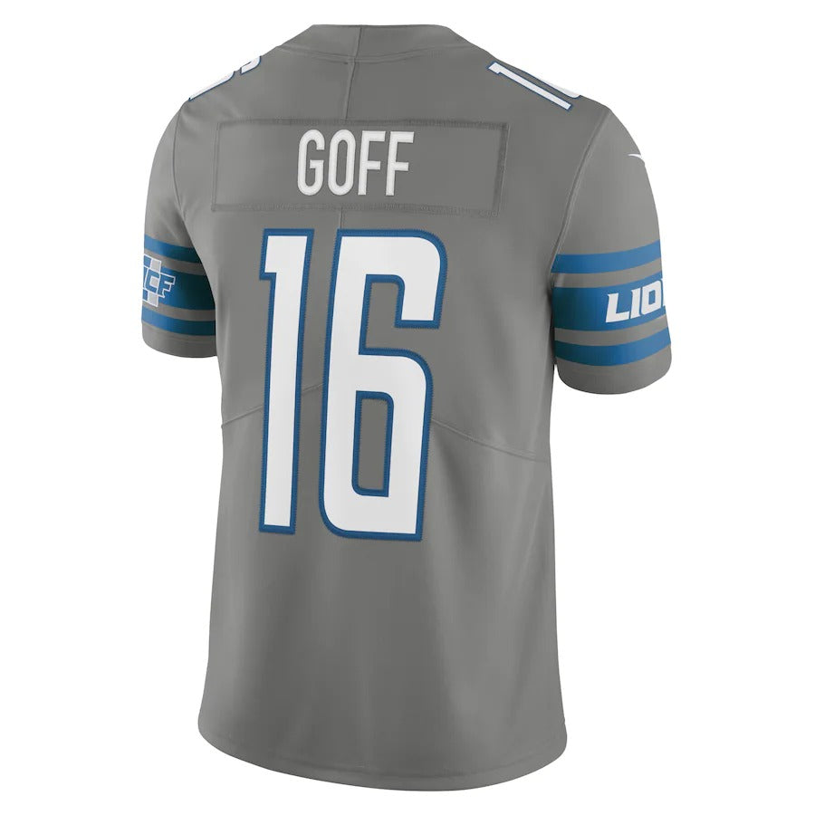 Men's Detroit Lions Jared Goff Nike Steel Alternate Vapor Limited Jersey