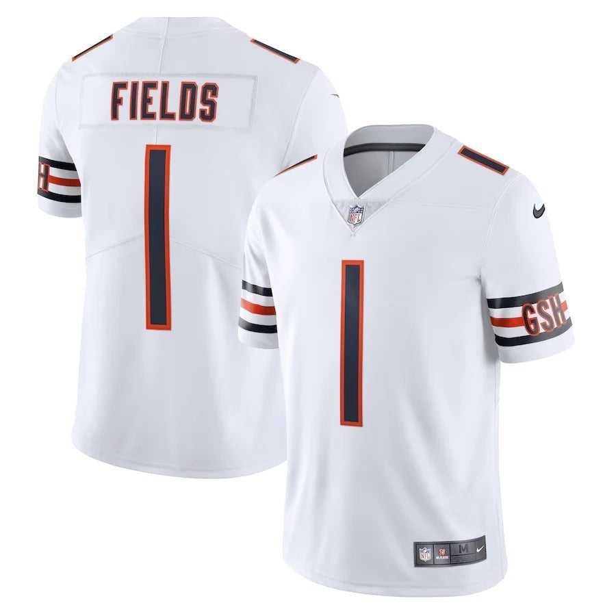 Men's Chicago Bears Justin Fields Nike Orange Alternate Vapor Limited Jersey