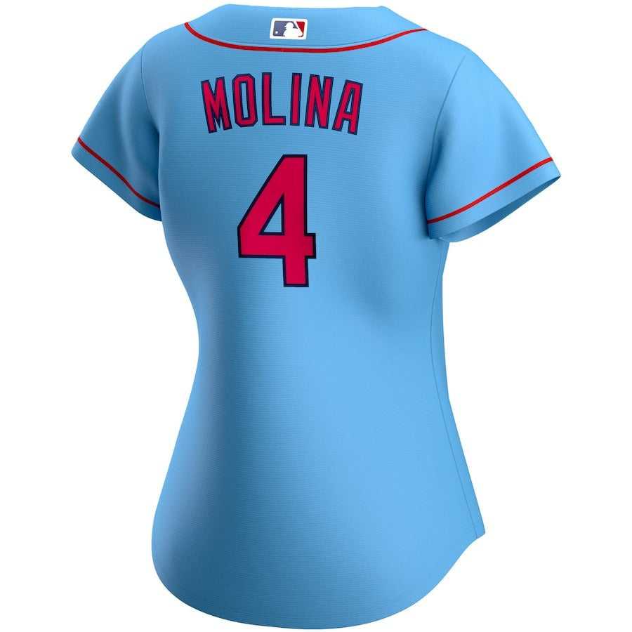 Women's St. Louis Cardinals Yadier Molina Nike Light Blue Alternate Replica Player Jersey