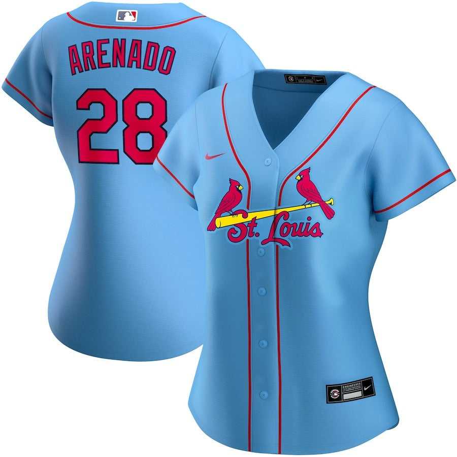 Women's St. Louis Cardinals Nolan Arenado Nike Light Blue Alternate Replica Player Jersey